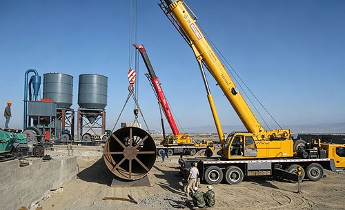 Монтажная площадка экологически чистой вращающейся печи для обжига извести на Филиппинах