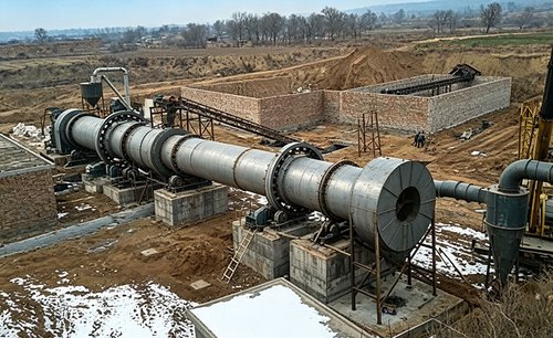 Производственная линия вращающейся печи для угольной породы (отходов угледобычи) производительностью 300 тонн в сутки в Цзинъяне, провинция Шэньси