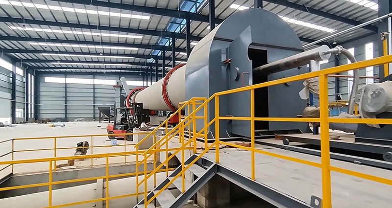 印度Ф2.5X60m日产150吨石英砂回转窑现场 印度Ф2.5X60m日产150吨石英砂回转窑现场