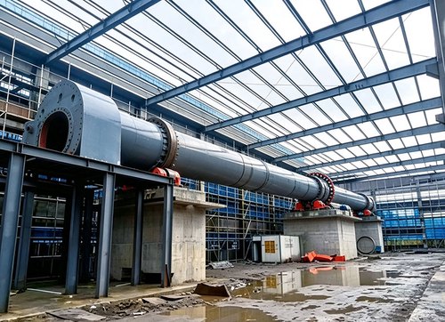 Площадка вращающейся печи для фторида кальция Ф2,5×60 м в Хайнине, Цзясин, провинция Чжэцзян