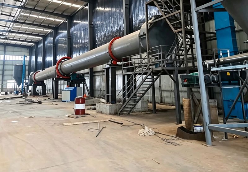 重庆∅1.6×36m铝灰回转窑安装现场 重庆∅1.6×36m铝灰回转窑安装现场