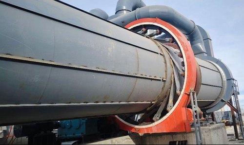 Площадка барабанной сушилки для сульфата железа (II) Ф3,2×30 м в Цзиньчане, провинция Ганьсу